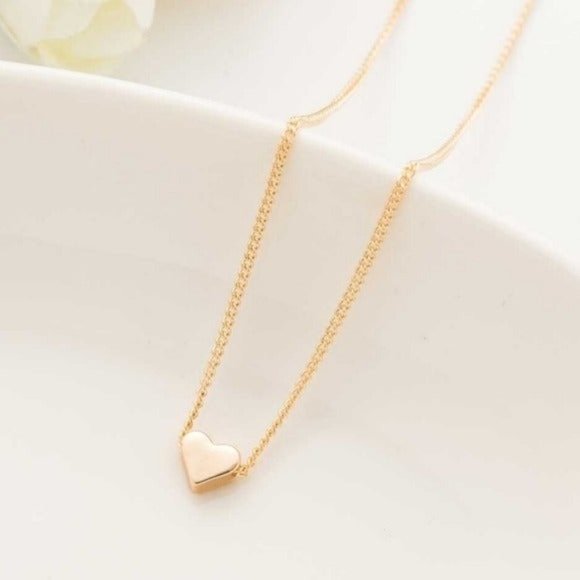 Dainty Simple Heart Choker Necklace - Picture 2 of 2